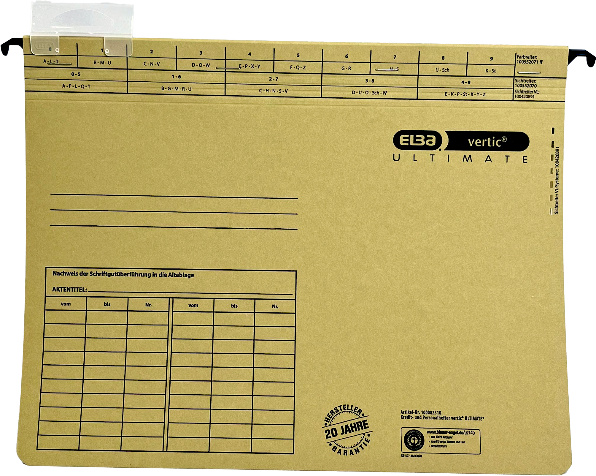 Häng. m. 3 Registern+ Tasche Elba 85448