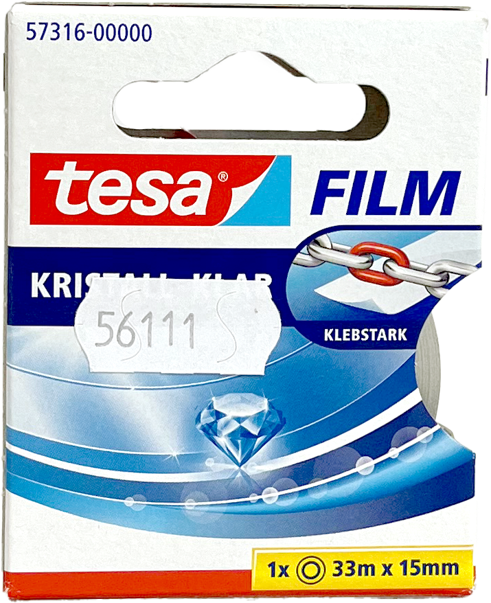 Tesa Film Kristallklar, 15 mm x 33 m