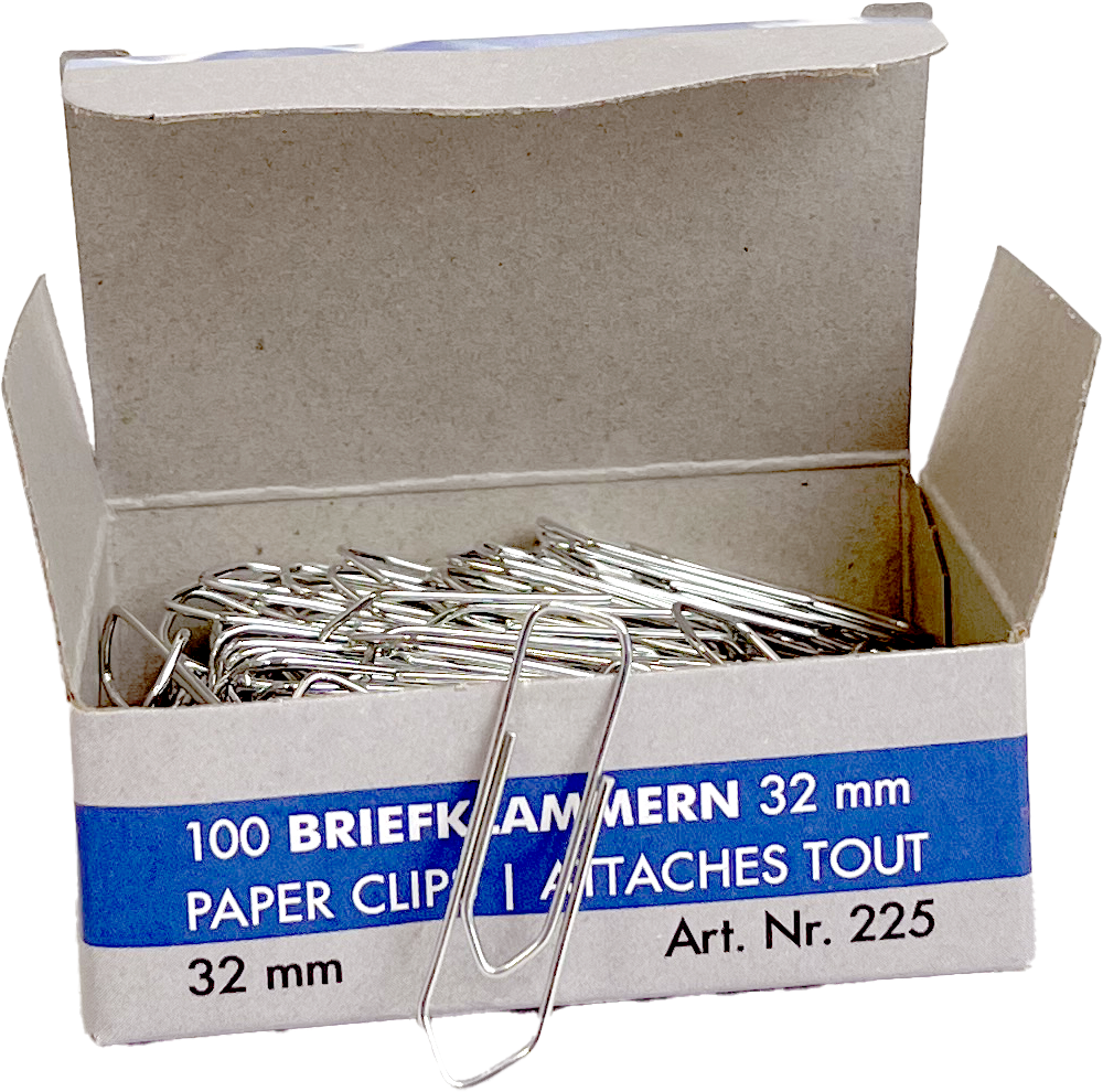 Büroklammer 32mm, 100 Stk