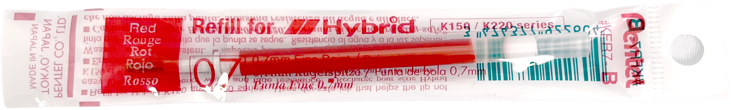 Tinten-Gelschreiber Mine Hybrid K 157 Rot
