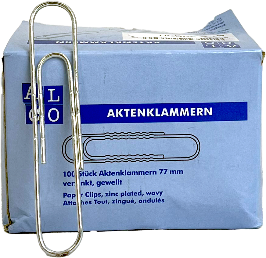 Büroklammern 77mm, 100 Stück