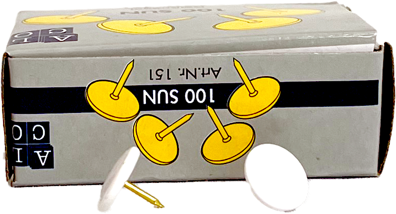 Heftzwecken mit Kunststoffüberzug