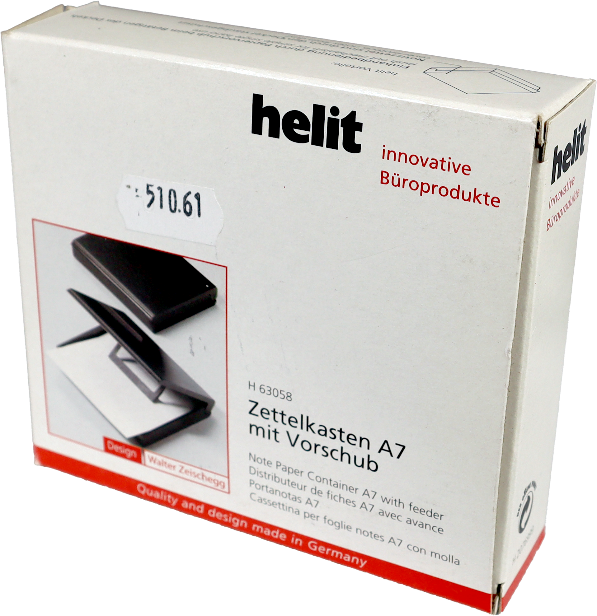 Zettelkasten A7 Helit Schwarz